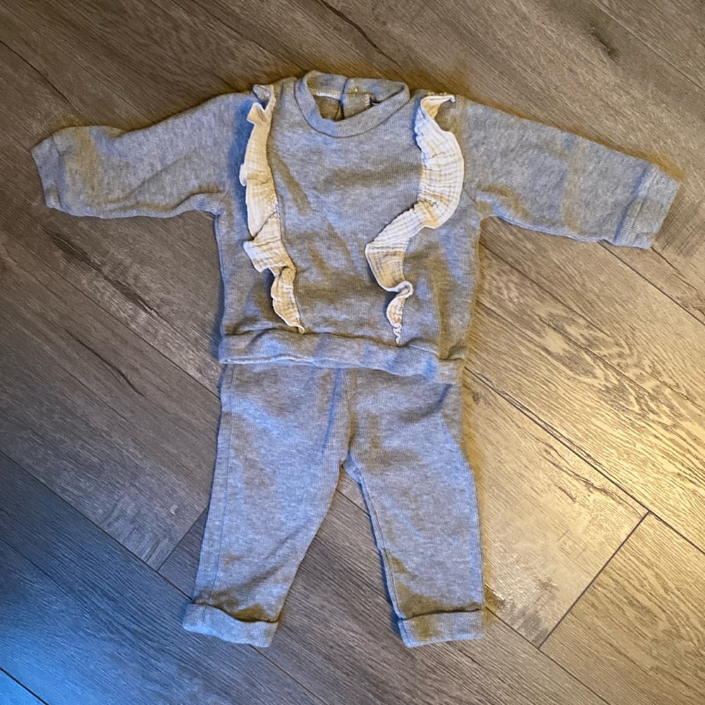Babidu Soft Two Piece Grey Tracksuit